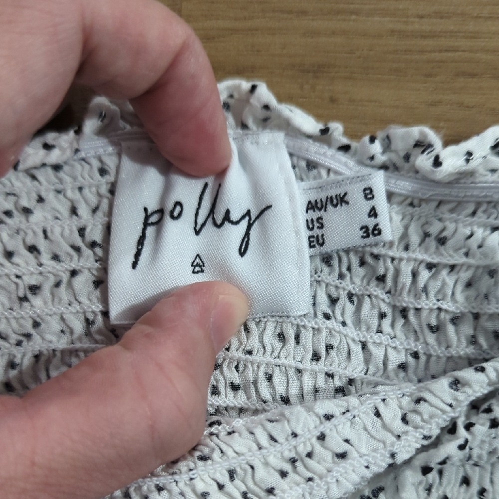 Polka Dot Ruffle Strap Top - Picture 2 of 5
